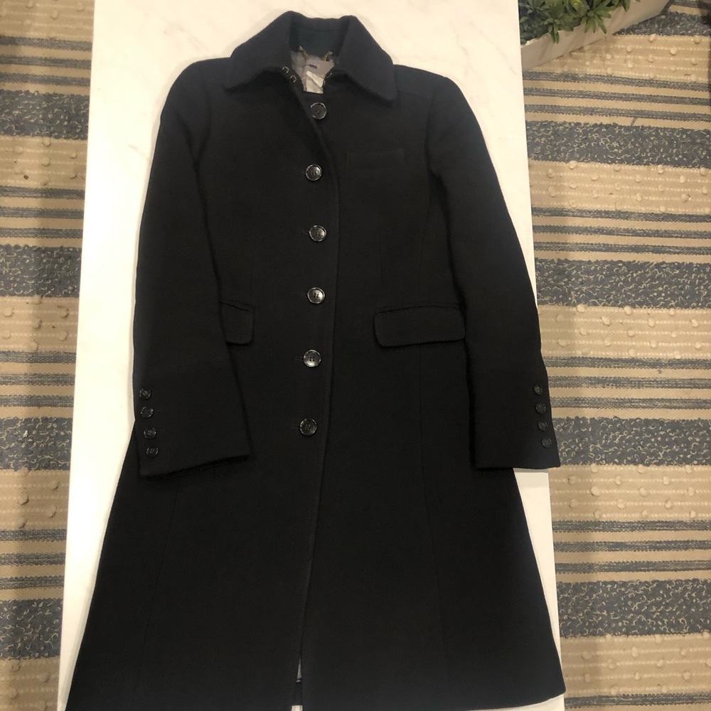 Excellent condition Women’s black Jcrew double cloth peacoat size 00petite